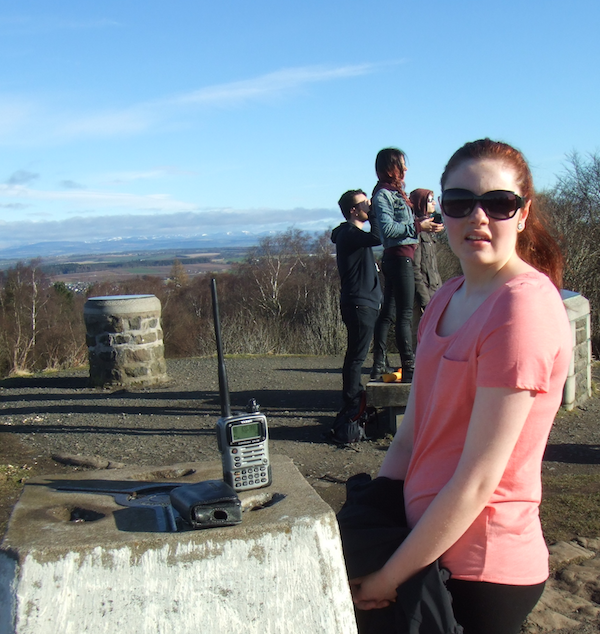 MM3YVQ at Kinnoull trig point today.